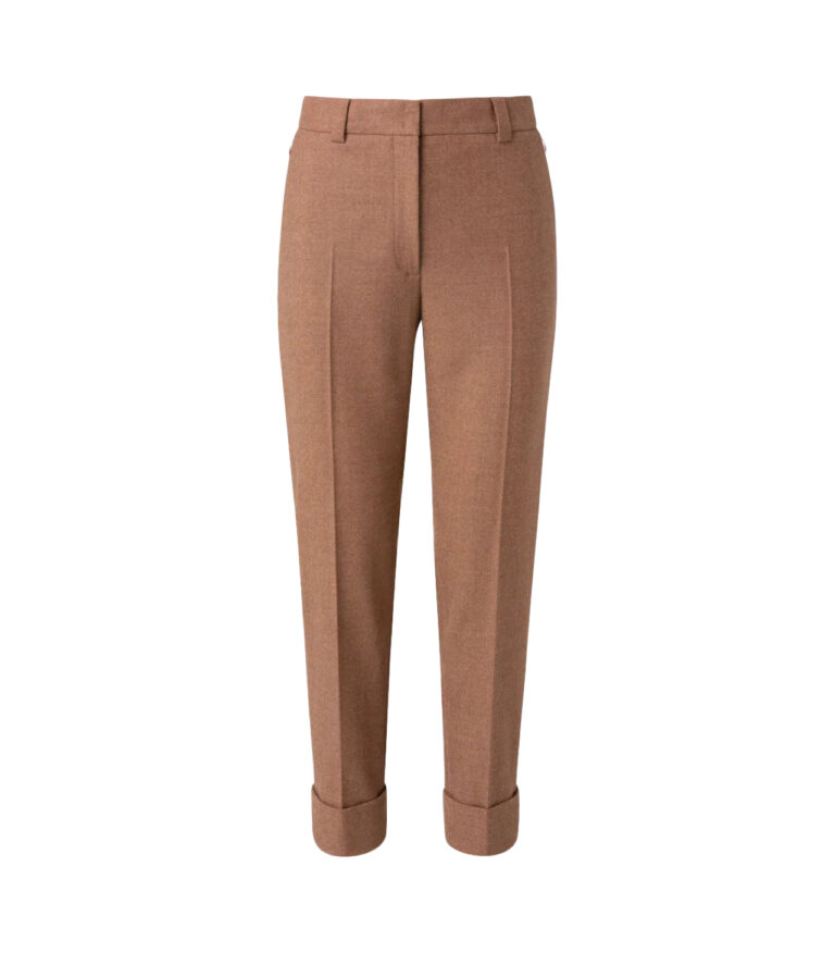 AKRIS Tapered Hose aus Wolle Stretch Flanell