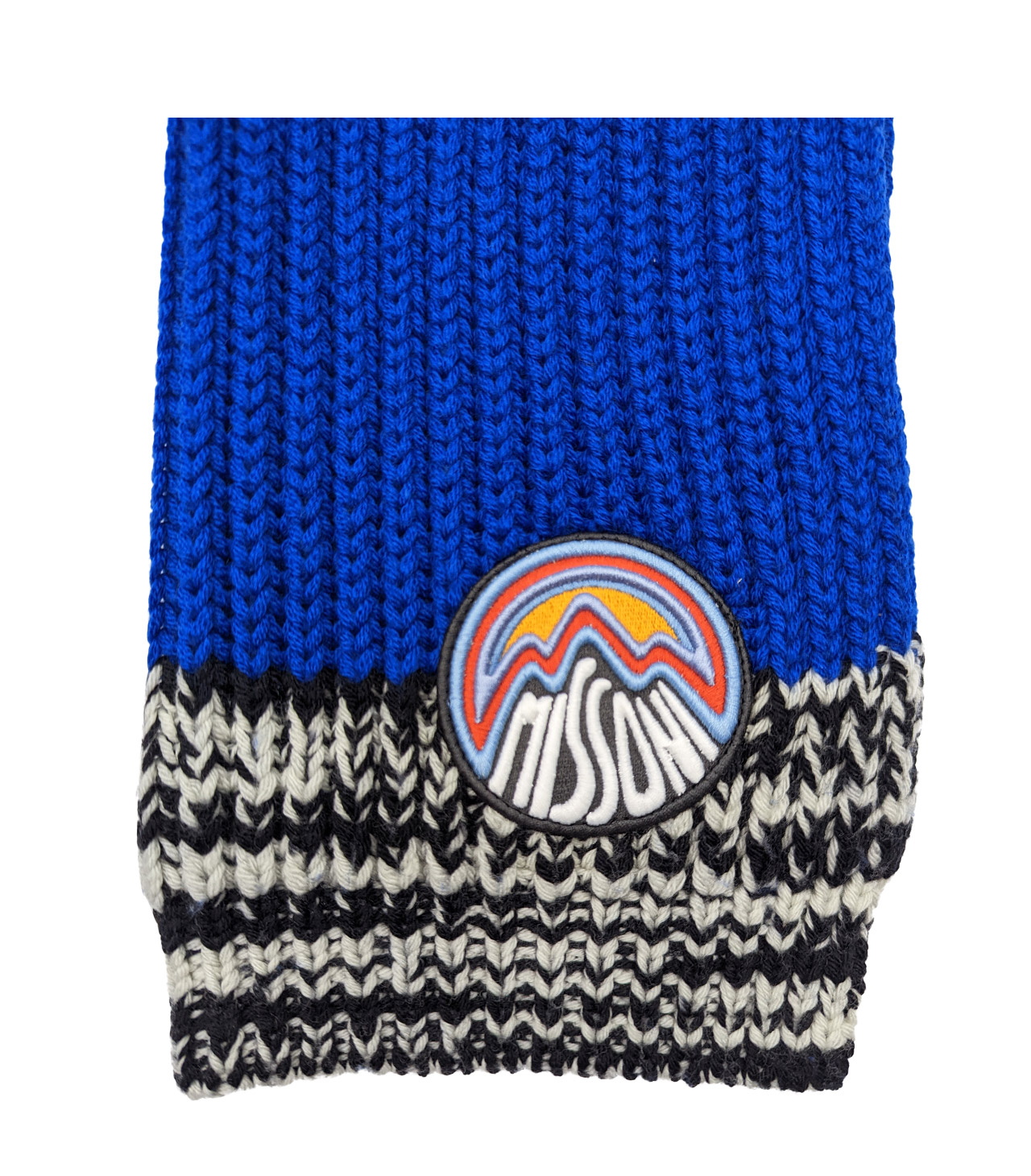 Missoni-SCN!WOD86010_02 Missoni Schal Royalblau mit Logo