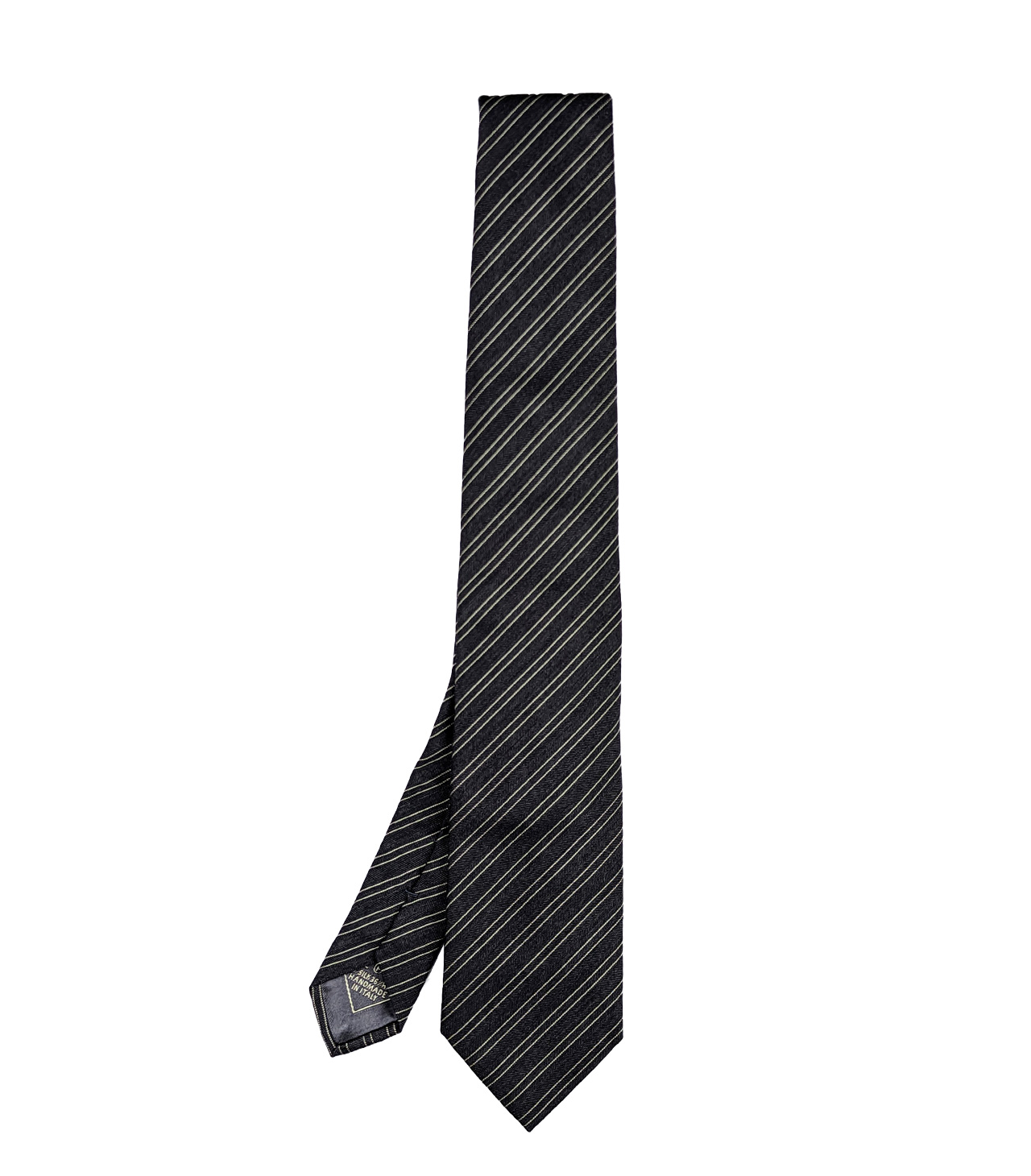 Brioni-o61d00_o6483_graphit_01 Brioni Krawatte Graphit Gestreift Seide