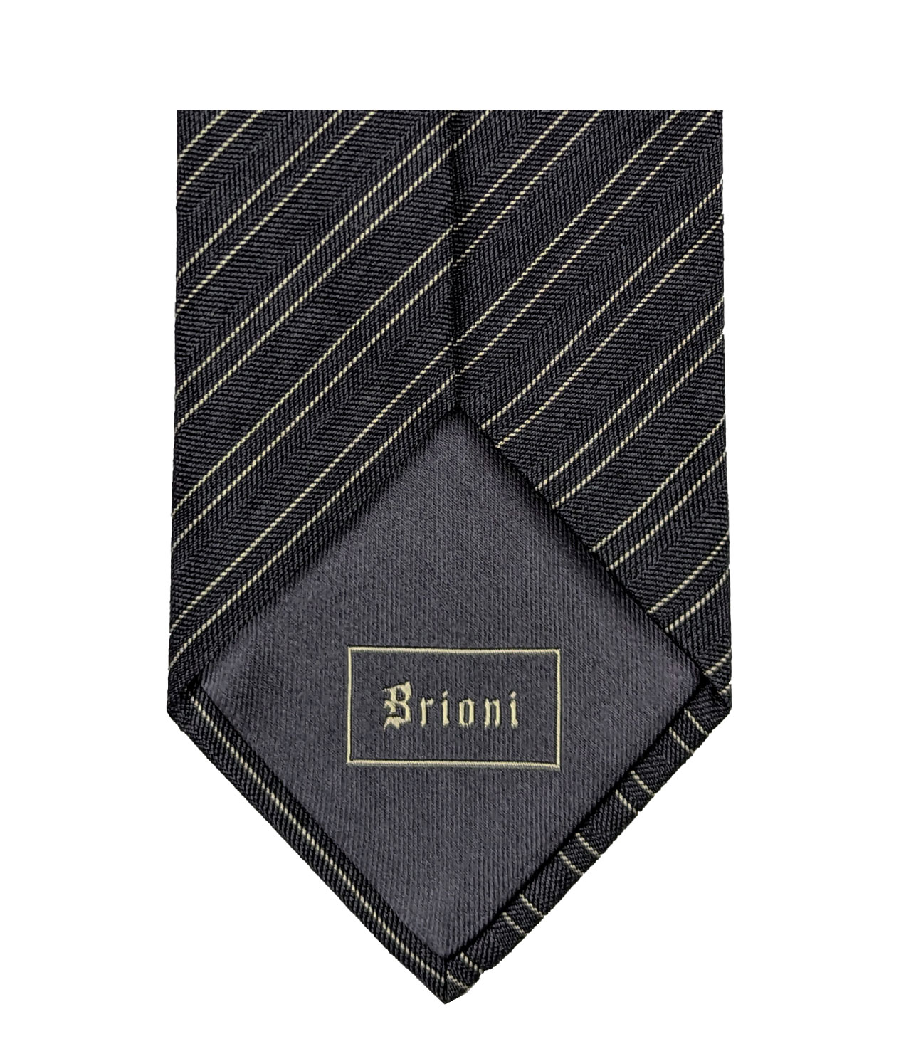 Brioni-o61d00_o6483_graphit_02 Brioni Krawatte Graphit Gestreift Seide