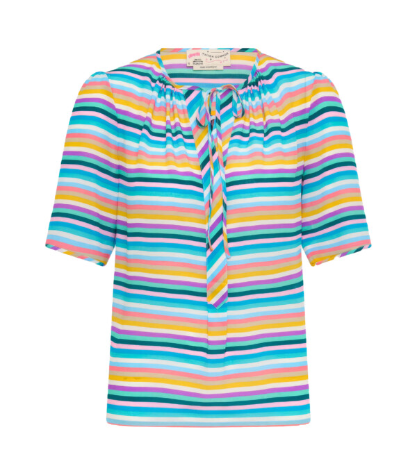 Maison Common Seidenbluse Streifen-Design