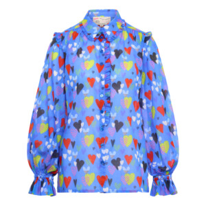 Maison Common Bluse Herz-Print