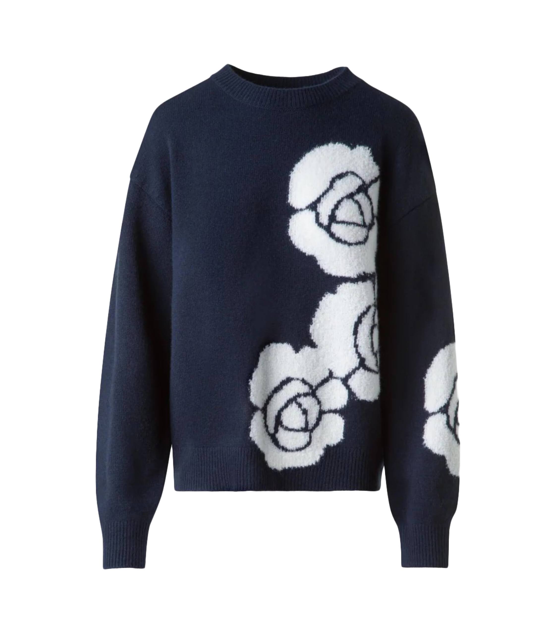 Akris 25 01 5144 00 Pullover 01 Akris Pullover Anemone-Intarsie