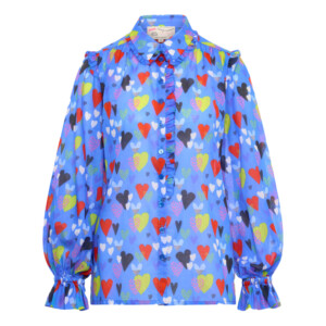 Maison Common Bluse Herz-Print