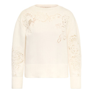 Maison Common Pullover Lochstickerei
