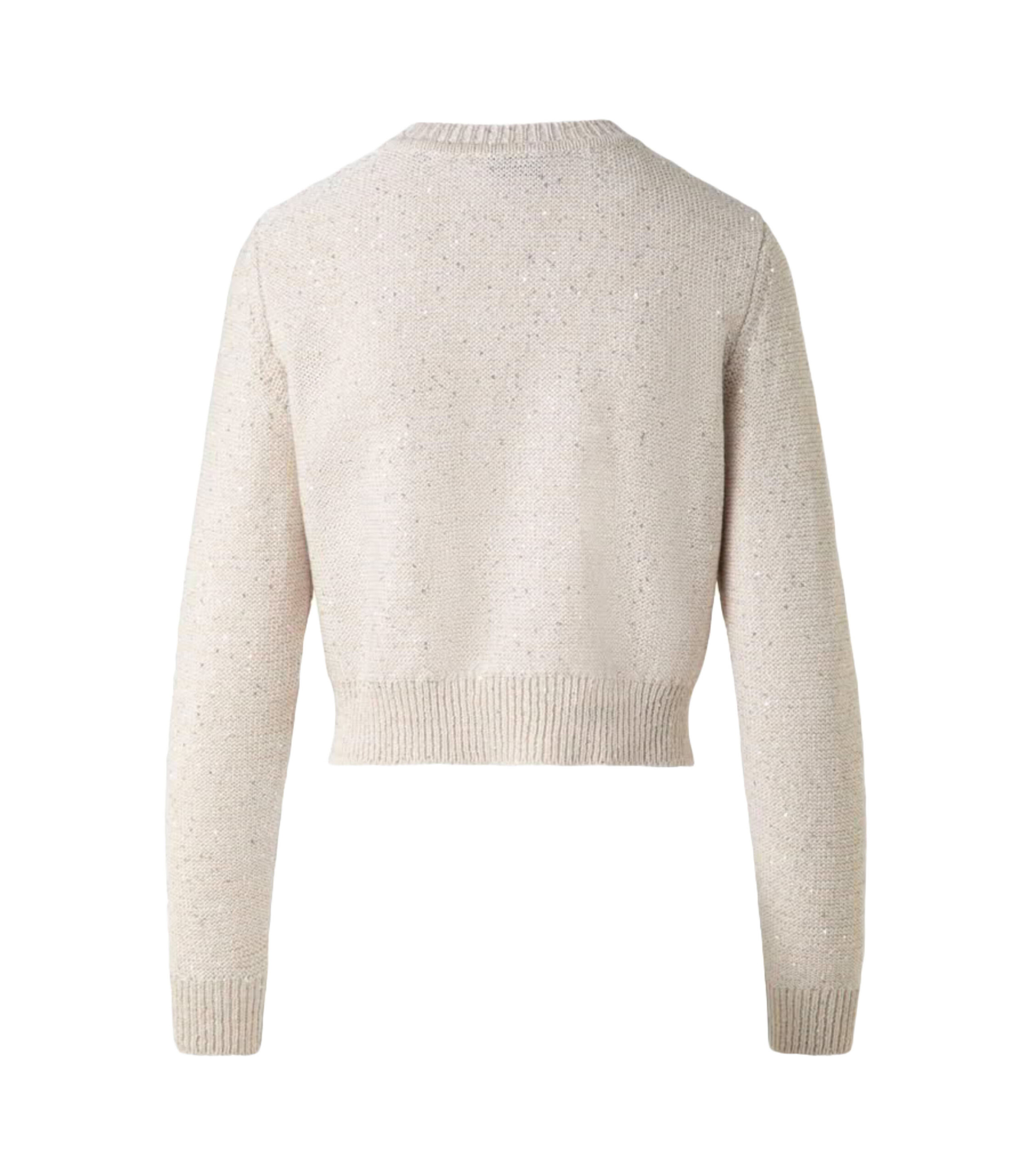 Akris Leinen-Baumwoll-Cardigan mit Micro-Pailletten